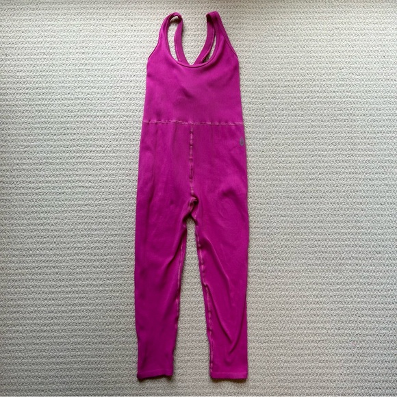 Free People Movement Pink Onepiece Workout Romper - Picture 7 of 9
